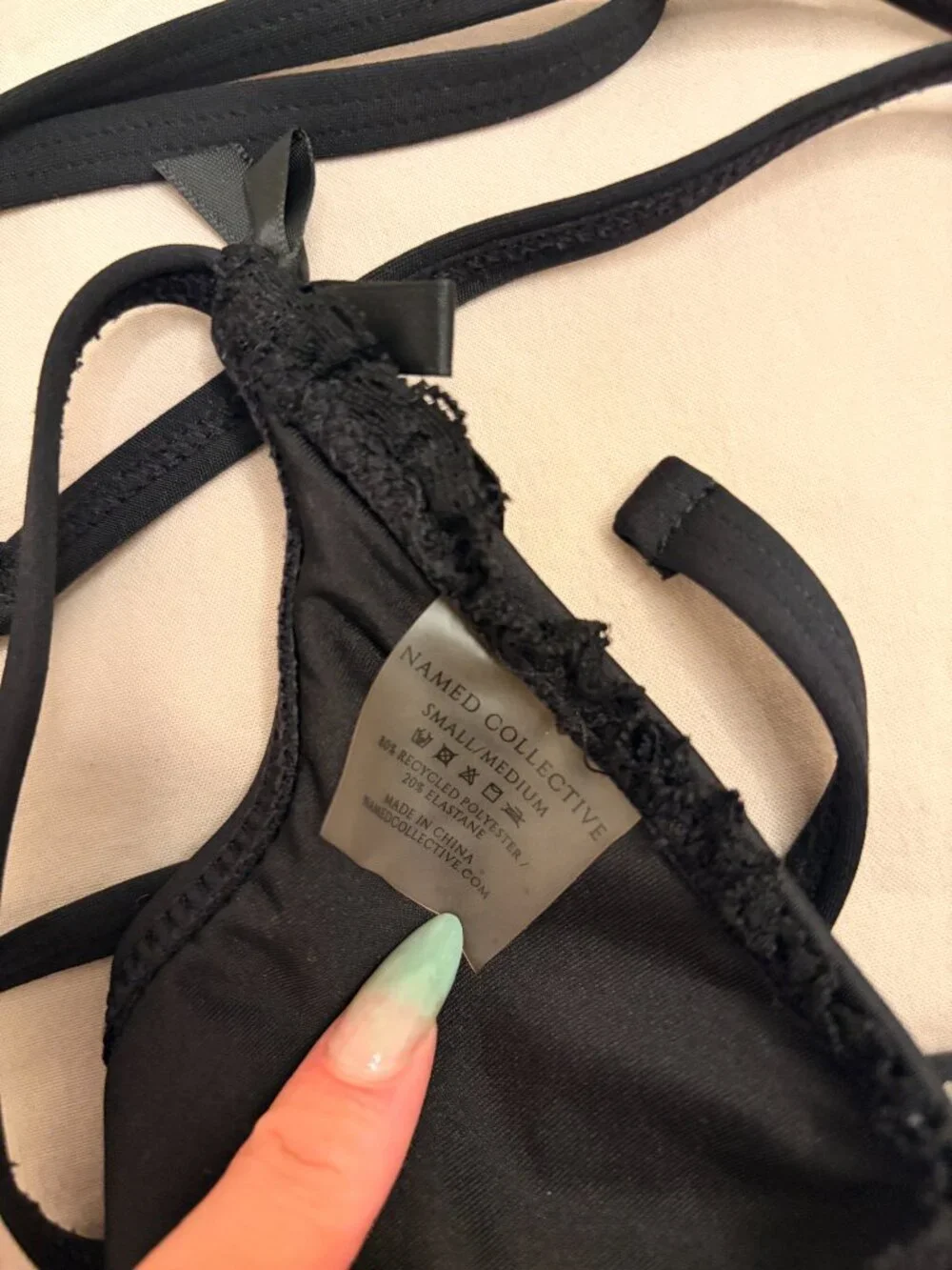 Named Collective Bad Romance Black Bikini Set S/M NWOT